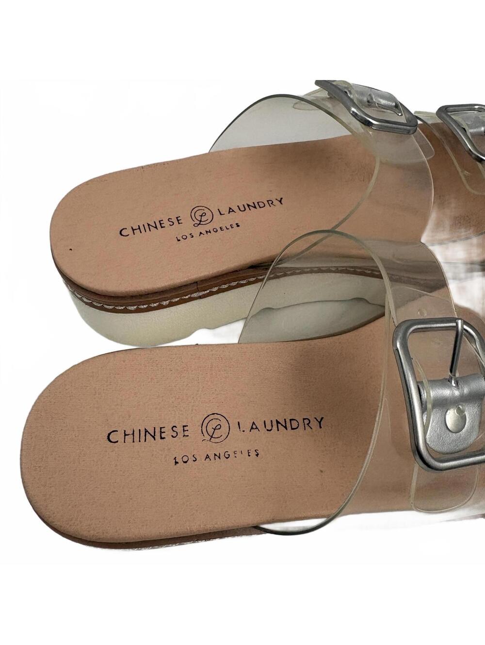 Chinese Laundry | Surfs Up Clear Strap Buckle Platform Slip On Sandal Size 10 - Picture 6 of 9
